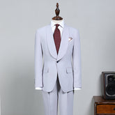 Ivan Fashionable Blue Two Pieces Custom Wedding Suit for Grooms